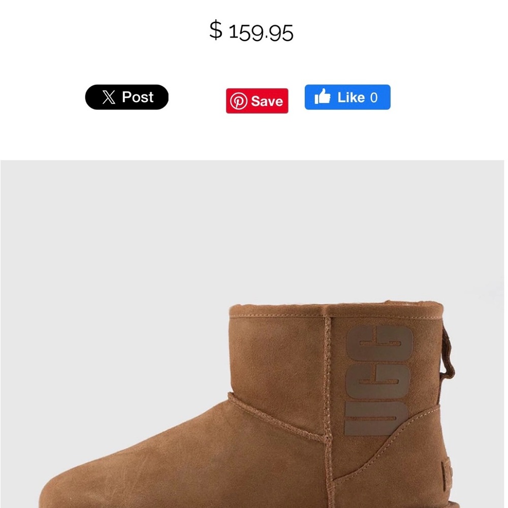 UGG Tan Ankle Boots